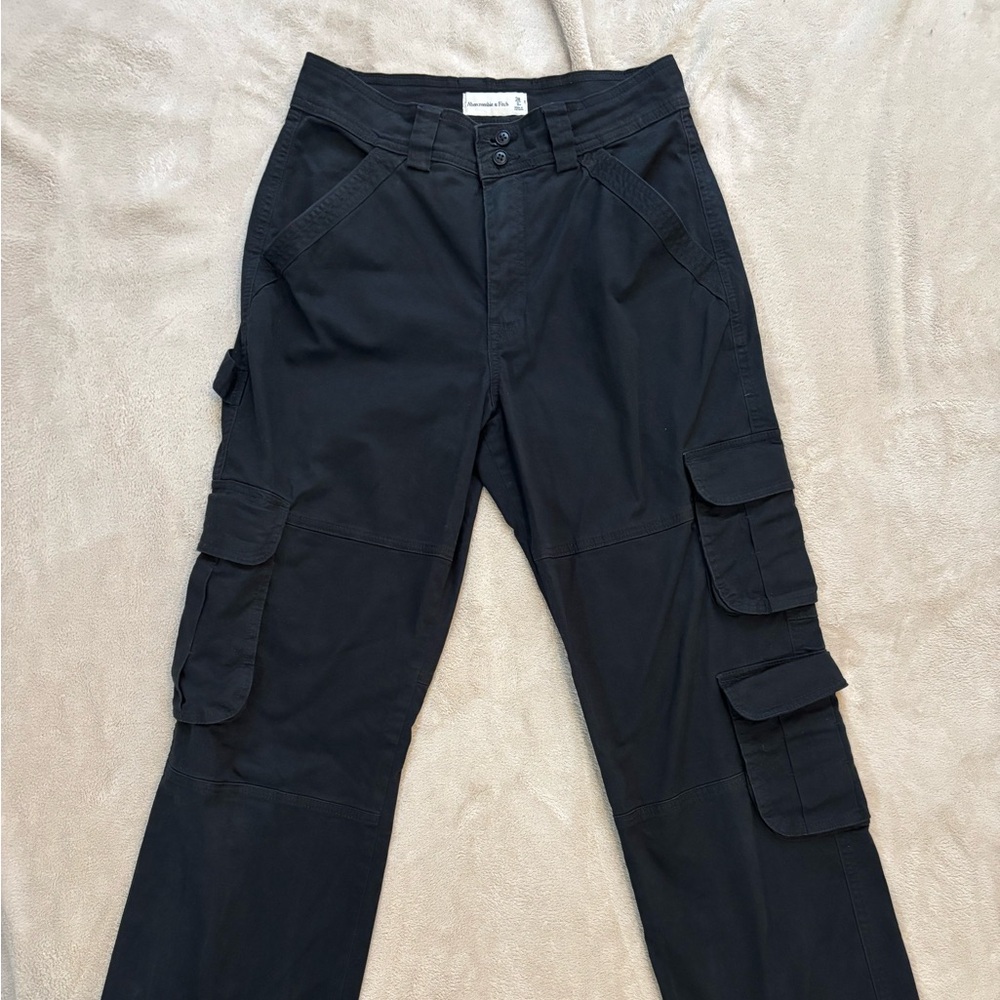 Abercrombie & Fitch Black Cargo Pants